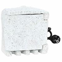 VidaXL Tuinstopcontact met tijdschakelaar kunststeen - thumbnail