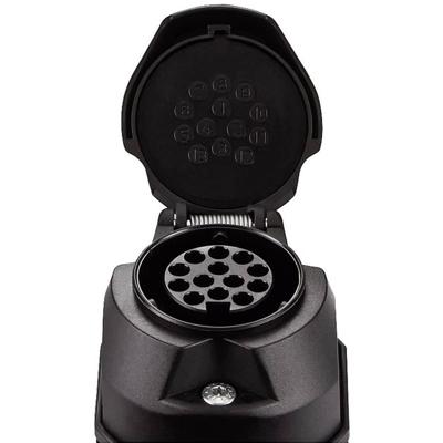 SecoRüt 30130 Aanhangerstopcontact [Stekkerdoos, 13-polig - Stekker, 13-polig] ABS kunststof