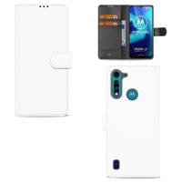 Hoesje Moto G8 Power Lite Wallet Case Wit met Pasjeshouder - thumbnail