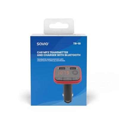 SAVIO TRANSMITTER TR-10 MET BLUETOOTH + CAR CHARGER 2 A