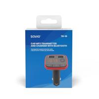 SAVIO TRANSMITTER TR-10 MET BLUETOOTH + CAR CHARGER 2 A - thumbnail
