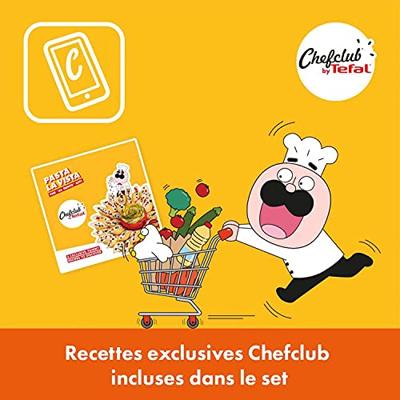 Tefal G804S404 Chefclub Pannenset - Braadpan - Kookpan - Keukenmes - Snijplanken