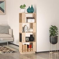 Boekenkast/kamerscherm 51x25x132 cm massief grenenhout - thumbnail