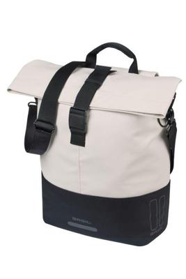 BASIL Tas cove shopper wit/zwart | mik hooks | 16l