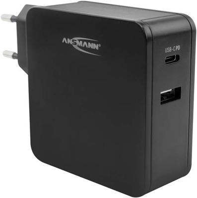 Ansmann Home Charger 254PD USB-oplader 65 W 1x USB-A, 1x USB-C USB PD Zwart Binnen GaN