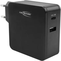Ansmann Home Charger 254PD USB-oplader 65 W 1x USB-A, 1x USB-C USB PD Zwart Binnen GaN - thumbnail