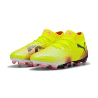 PUMA Future 8 Ultimate Gras Voetbalschoenen (FG) Geel Zwart Roze - thumbnail