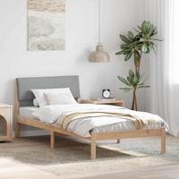 Bedframe Bruin en lichtgrijs 100 x 200 cm Massief grenenhout - thumbnail