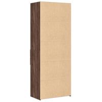 Hoge kast 70x42,5x185 cm bewerkt hout bruin eikenkleurig - thumbnail