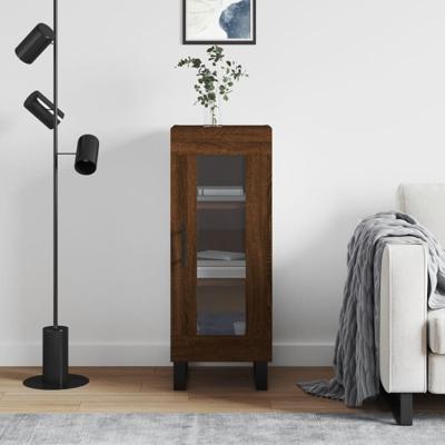 Dressoir 34,5x34x90 cm bewerkt hout bruineikenkleurig