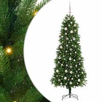 VidaXL Kerstboom met 300 led met standaard groen 240 cm pe - thumbnail