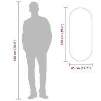 VidaXL Wandspiegel 100x45 cm ovaal zwart - thumbnail