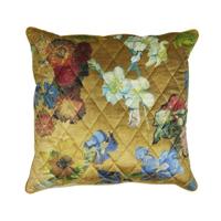Beddinghouse Beddinghouse x Van Gogh Museum Carré Fleuri Cushion - Gold 50x50 cm - thumbnail