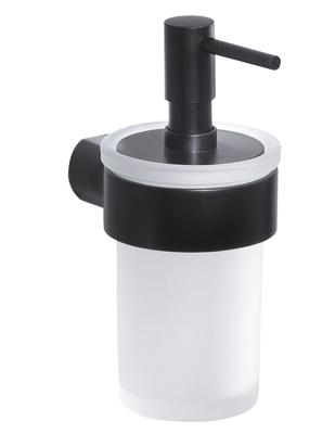 Zeepdispenser Sapho Pirenei Hangend 125 ML Mat Zwart / Satijnglas Zeepdispenser Sapho Pirenei Hangend 125 ML Mat Zwart / Satijnglas