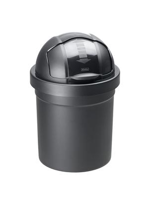Rotho roll bob afvalemmer 10l zwart Rotho roll bob afvalemmer 10l zwart