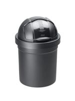 Rotho Roll Bob Afvalemmer 10L Zwart - thumbnail