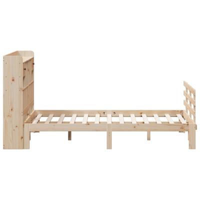 Bed met boekenkast zonder matras massief grenenhout 140x190 cm - thumbnail