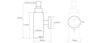 Zeepdispenser Sapho X-Steel Hangend 150 ML Geborsteld RVS - thumbnail