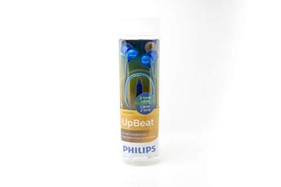 Philips In Ears Kopfhörer SHE2405BL/00 Kopfhörer In Ear mit Mikrofon (Integriertes Mikrofon, 8,6-mm-Treiber, 3 Ohrkappentypen, Transluzentes Gehäuse, 1,2-m-Kabel) Blau