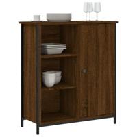 Dressoir 70x30x80 cm bewerkt hout bruin eikenkleur - thumbnail