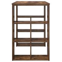 Bureau met plank Gerookt eiken 90 x 50 x 75 cm Bewerkt hout - thumbnail