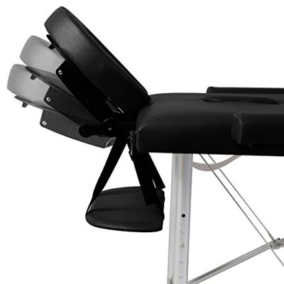 VidaXL Massagetafel met 2 zones inklapbaar aluminum frame zwart VidaXL Massagetafel met 2 zones inklapbaar aluminum frame zwart