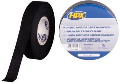 HPX linnen tape voor kabelbescherming | zwart | 19mm x 25m - li1925 - li1925 HPX linnen tape voor kabelbescherming | zwart | 19mm x 25m - li1925 - li1925