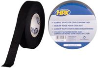 HPX linnen tape voor kabelbescherming | zwart | 19mm x 25m - li1925 - li1925 - thumbnail