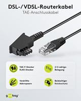 Goobay 51234 TAE-F naar RJ45-kabel voor DSL/ADSL/VDSL-router - thumbnail