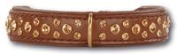 Hondenhalsband Swarovski Extreme Brown 20mm - thumbnail