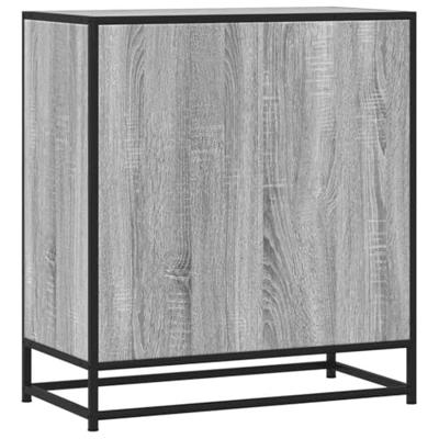 Dressoir 68x35x76 cm bewerkt hout en metaal grijs sonoma