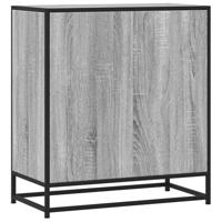 Dressoir 68x35x76 cm bewerkt hout en metaal grijs sonoma - thumbnail