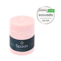 Kaars rustiek 80/110 mm lichtroze Spaas - Spaas - thumbnail