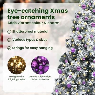 VidaXL Kunstkerstboom met 300 led wit 240 cm pvc en staal en kunststof