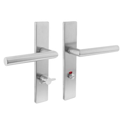 Intersteel Deurkruk Jura hoek 90° rechthoekig schild met toilet-/badkamersluiting 72/mm (klein krukgat) links EN1906/4 -RVS Intersteel Deurkruk Jura hoek 90° rechthoekig schild met toilet-/badkamersluiting 72/mm (klein krukgat) links EN1906/4 -RVS