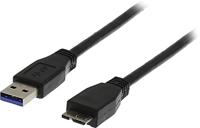Deltaco USB3-005S USB-kabel 0,5 m USB 3.2 Gen 1 (3.1 Gen 1) USB A Micro-USB B zwart - thumbnail