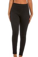 Magic Loungewear legging - Jegging - Strakke dames legging zwart - Jeansstof - Katoenen kruisje - thumbnail