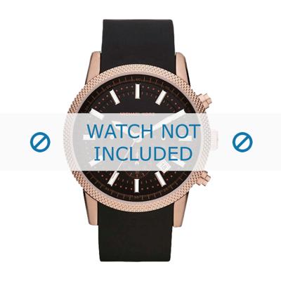 Horlogeband Michael Kors MK8244 Rubber Zwart 22mm