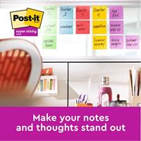 Post-it Super Sticky Z-notes Oasis, 90 vel, ft 76 x 76 mm, geassorteerde kleuren, pak van 5 blokken - thumbnail