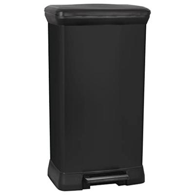 Curver Deco bin metalics 246364 Afvalbak 50 l (b x h x d) 390 x 720 x 290 mm Zwart 1 stuk(s)