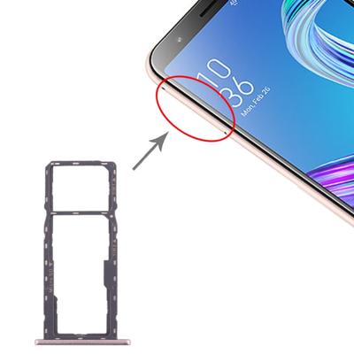 SIM-kaartlade + SIM-kaartlade + Micro SD-kaartlade voor Asus ZenFone MAX M1 ZB555KL (Goud)