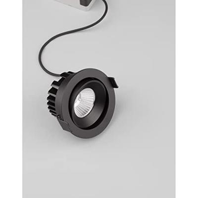 Lyora Zwarte inbouwspotBlade Ø 9cm richtbaar - 9232118