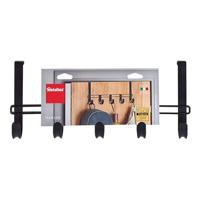 Metaltex Deurkapstok 5 Haken 38x6x15 cm Zwart - thumbnail