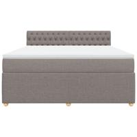 Boxspring met matras stof taupe 180x200 cm - thumbnail