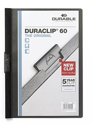 Documenthouder Durable Duraclip 60 Zwart Transparant A4 25 Onderdelen