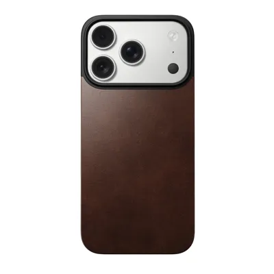 Nomad magnetische Horween lederen back iPhone 17 Pro - Rustic Brown Nomad magnetische Horween lederen back iPhone 17 Pro - Rustic Brown