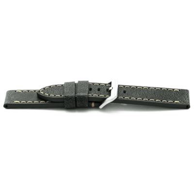 Horlogeband Universeel I818 Leder Grijs 24mm