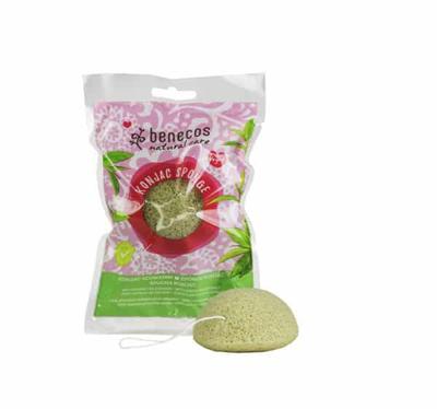 Benecos natural beauty Natural konjac sponge - green tea 1 Stuks