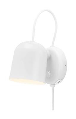 Wandlamp slaapkamer wit/ lichtgrijs &apos;Angle&apos; GU10 verstelbaar schakelaar DFTP