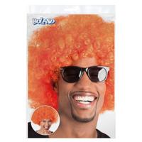 Afro pruik oranje - thumbnail
